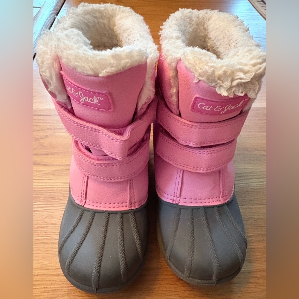 Cat & Jack Pink and Gray Kids Boots